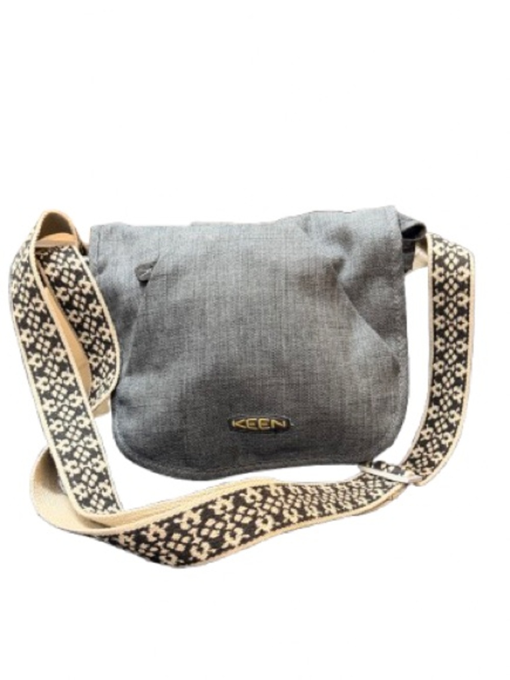 KEEN Brooklyn Cross Hatch Crossbody Bag Gray Boho Hybrid Transport